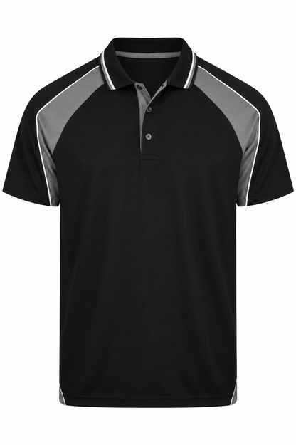 BLACK/ASHE/WHITE - Panorama Kids Polos