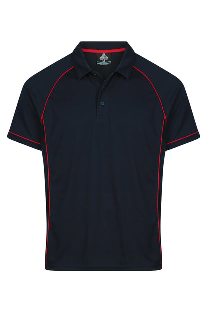 NAVY/RED - Endeavour Mens Polos