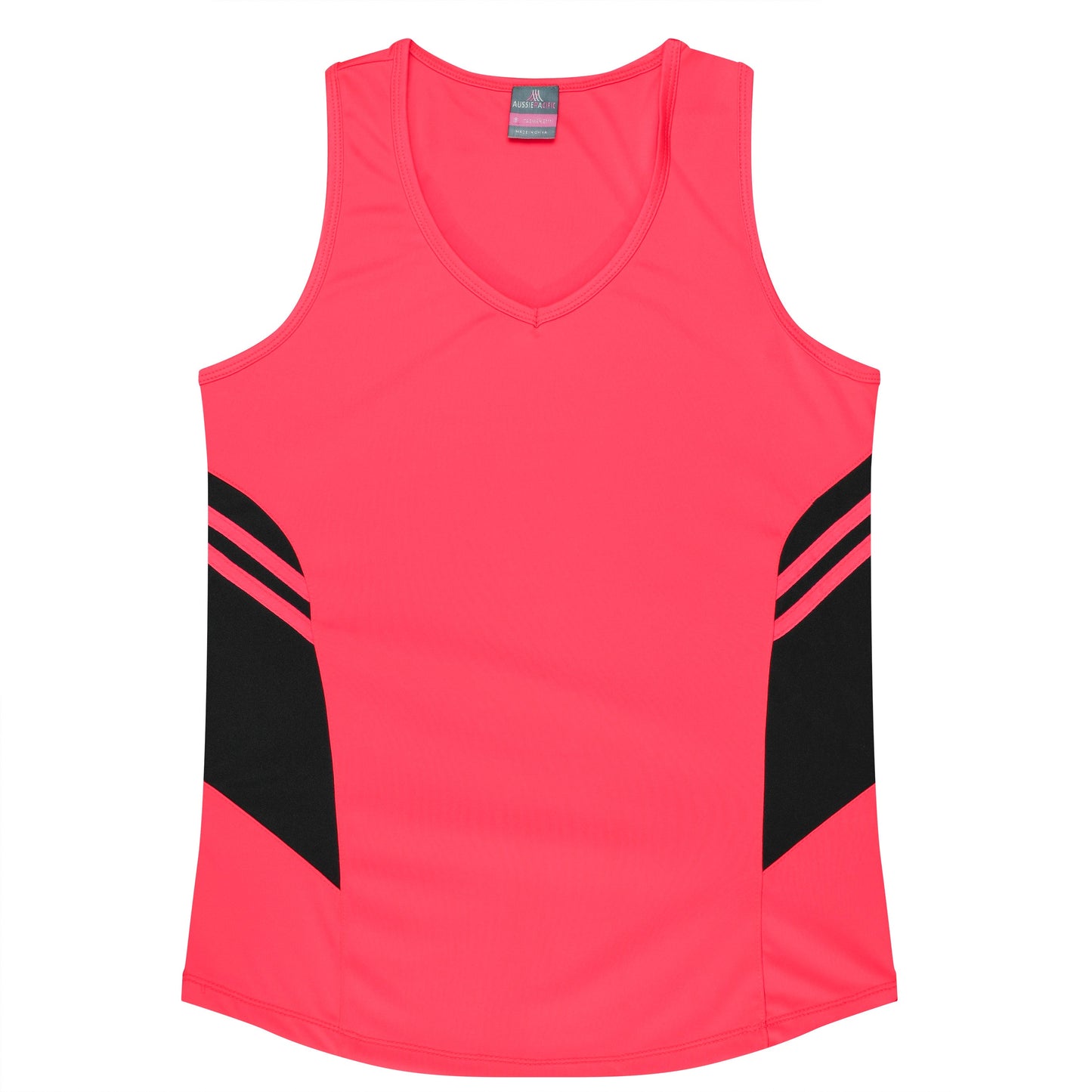 NEON PINK/BLACK - Tasman Lady Singlets