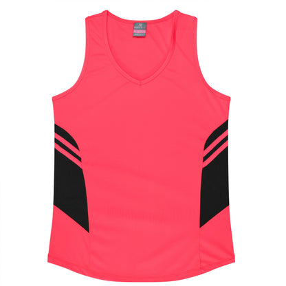 NEON PINK/BLACK - Tasman Lady Singlets
