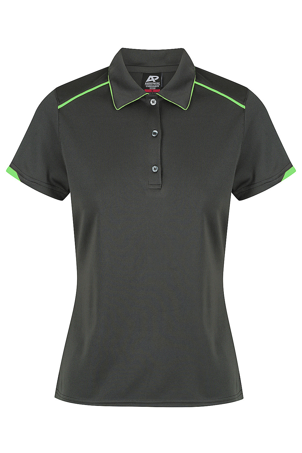 SLATE/HI VIZ GREEN - Currumbin Lady Polos