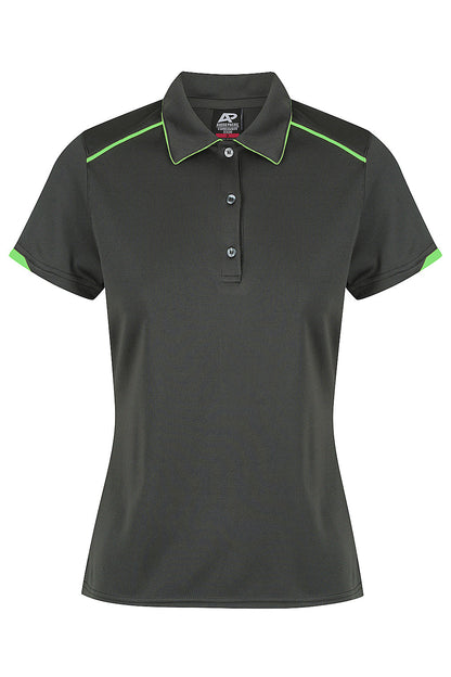SLATE/HI VIZ GREEN - Currumbin Lady Polos