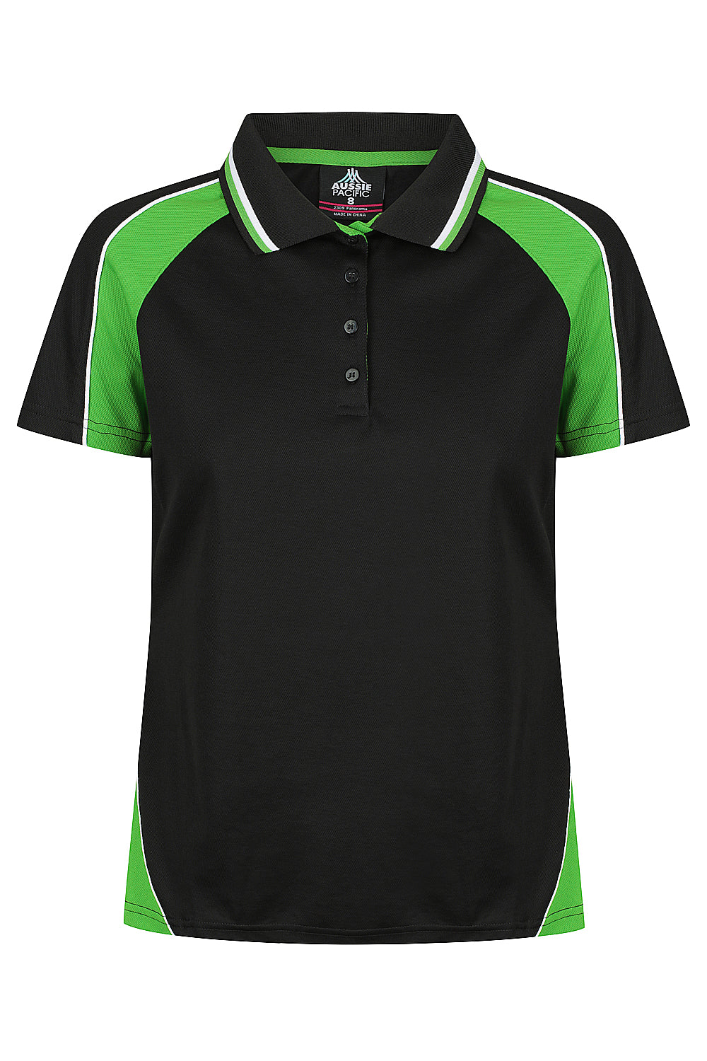 BLACK/KAWA GREEN/WHITE - Panorama Lady Polos