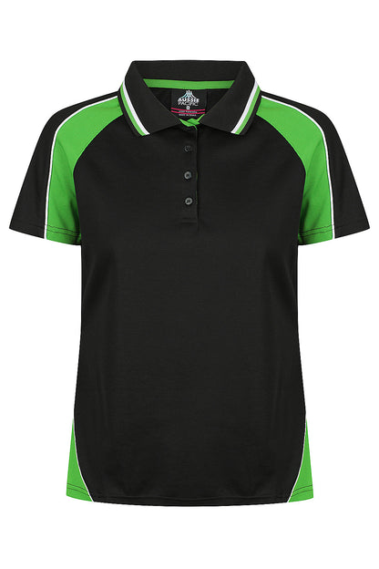 BLACK/KAWA GREEN/WHITE - Panorama Lady Polos
