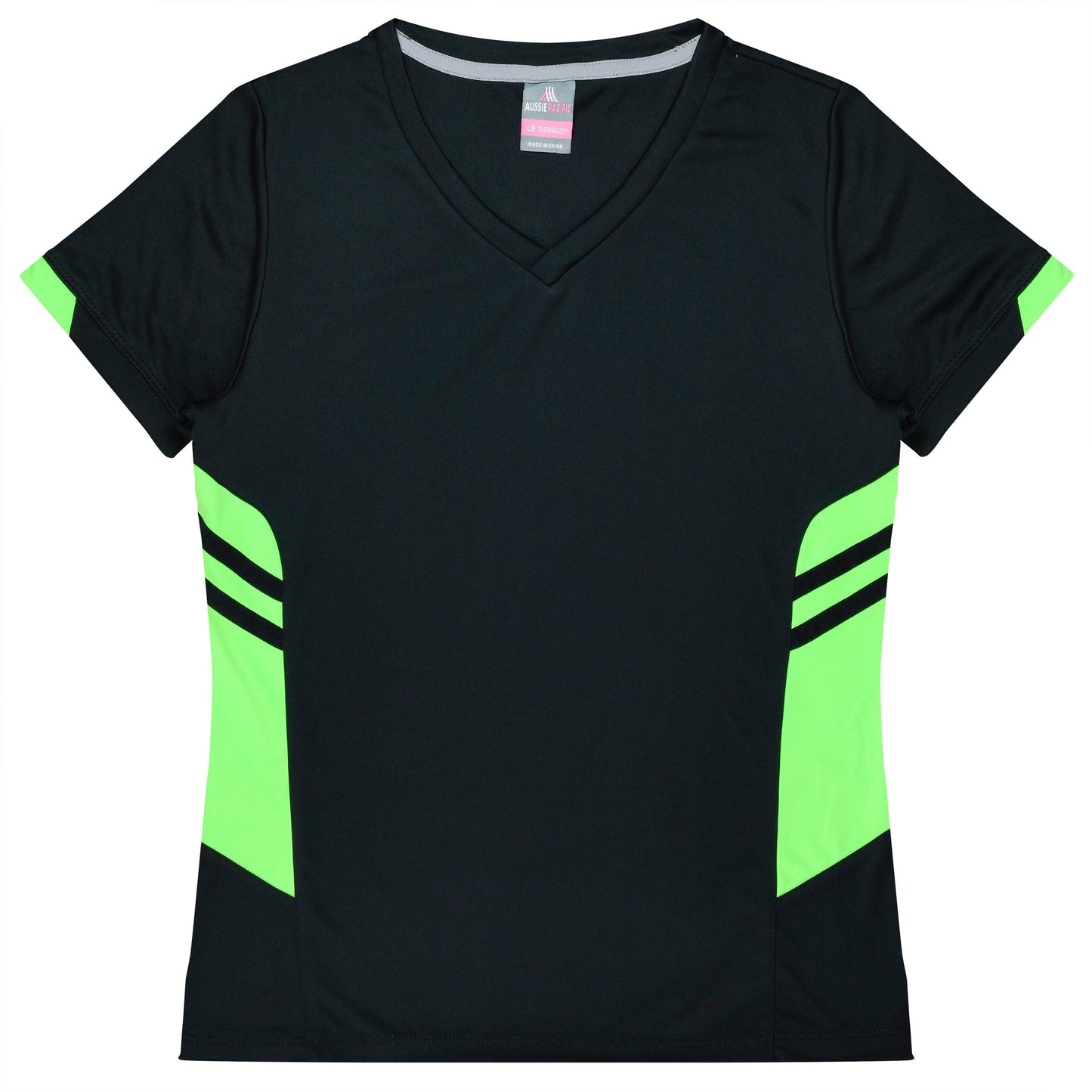 BLACK/NEON GREEN - Tasman Lady Tees
