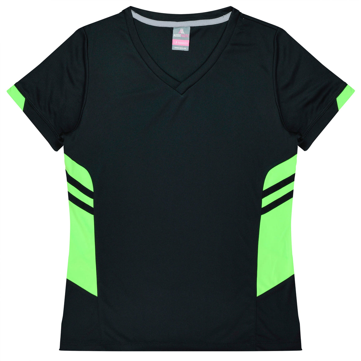 BLACK/NEON GREEN - Tasman Lady Tees