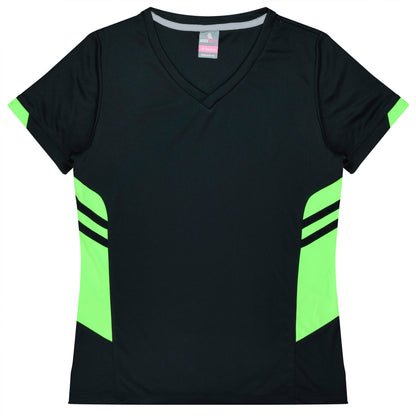 BLACK/NEON GREEN - Tasman Lady Tees