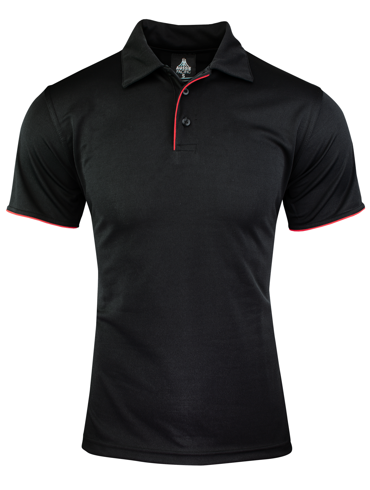 BLACK/RED - Yarra Mens Polos