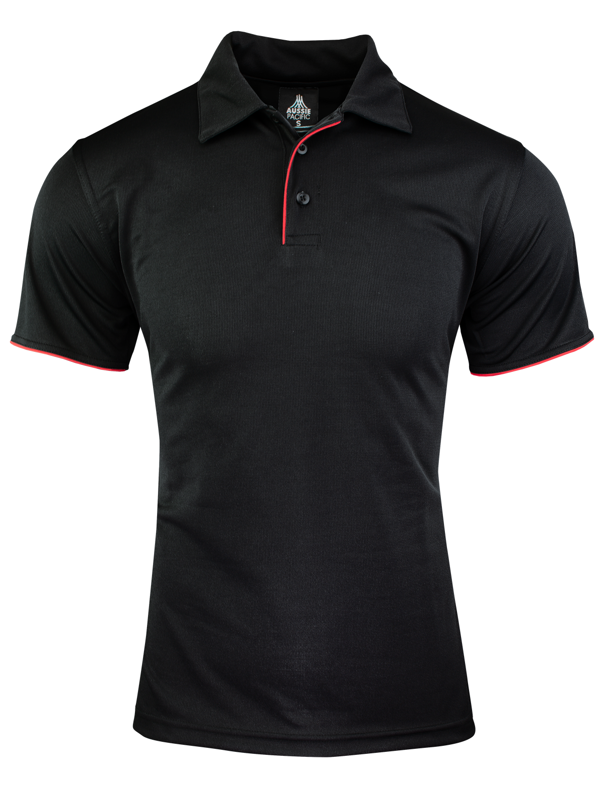 BLACK/RED - Yarra Mens Polos