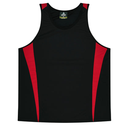 BLACK/RED - Eureka Kids Singlets