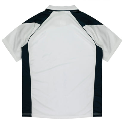 WHITE/NAVY - Premier Kids Polos