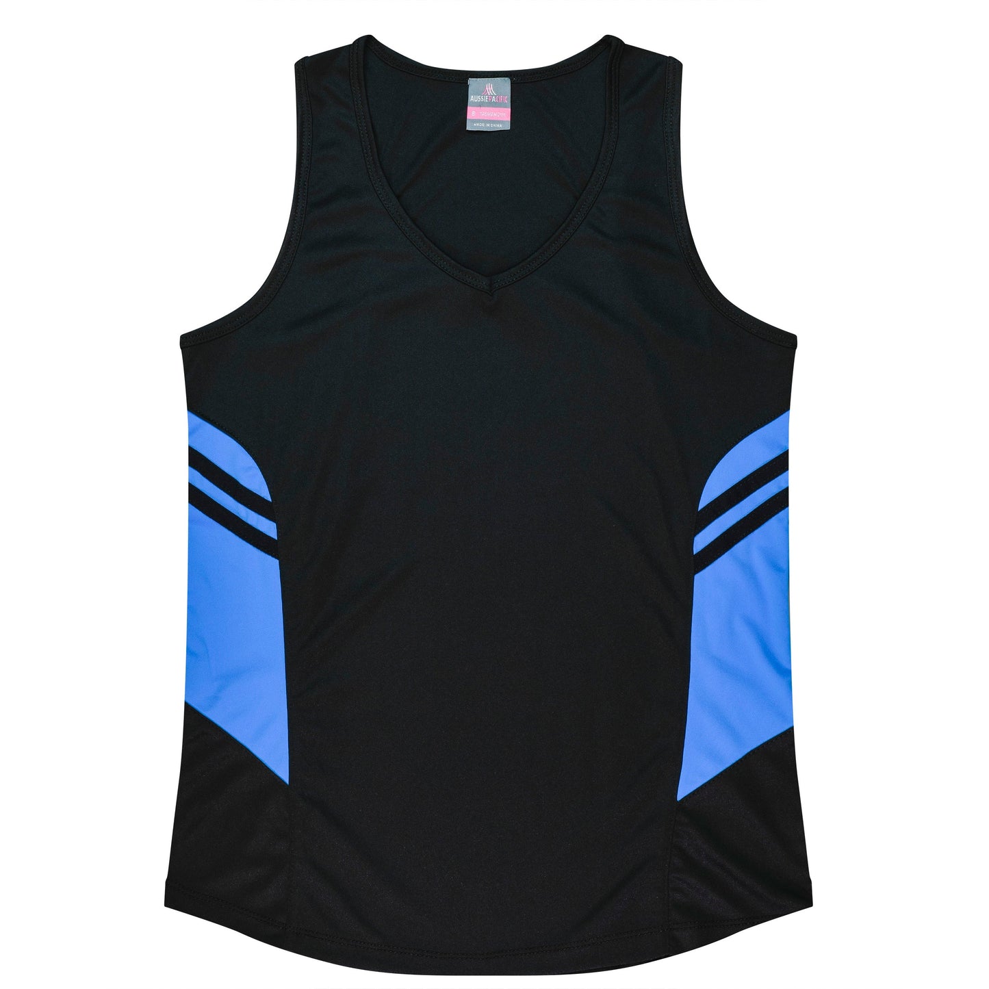 BLACK/CYAN - Tasman Lady Singlets