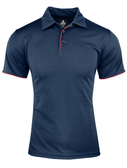 NAVY/RED - Yarra Mens Polos