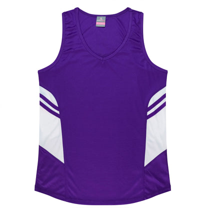 PURPLE/WHITE - Tasman Lady Singlets