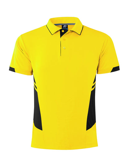 NEON YELLOW/BLACK - Tasman Mens Polos