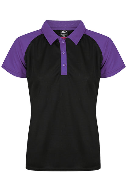 BLACK/ELECTRIC PURPLE - Manly Lady Polos
