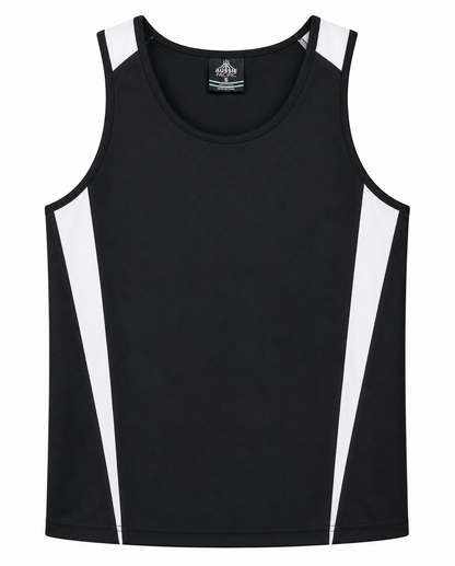 BLACK/WHITE - Eureka Mens Singlets