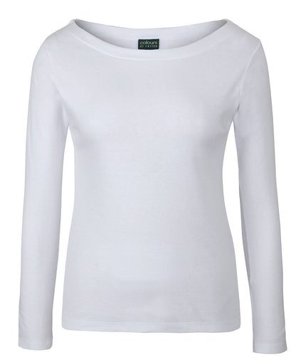 C of C Ladies L/S Boat Neck Tee Sage
