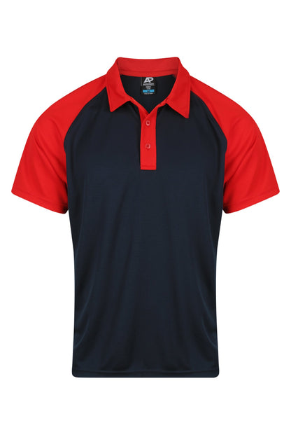 NAVY/RED - Manly Mens Polos