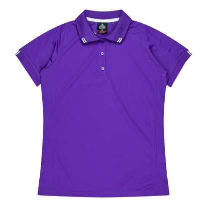 PURPLE/WHITE - Flinders Lady Polos