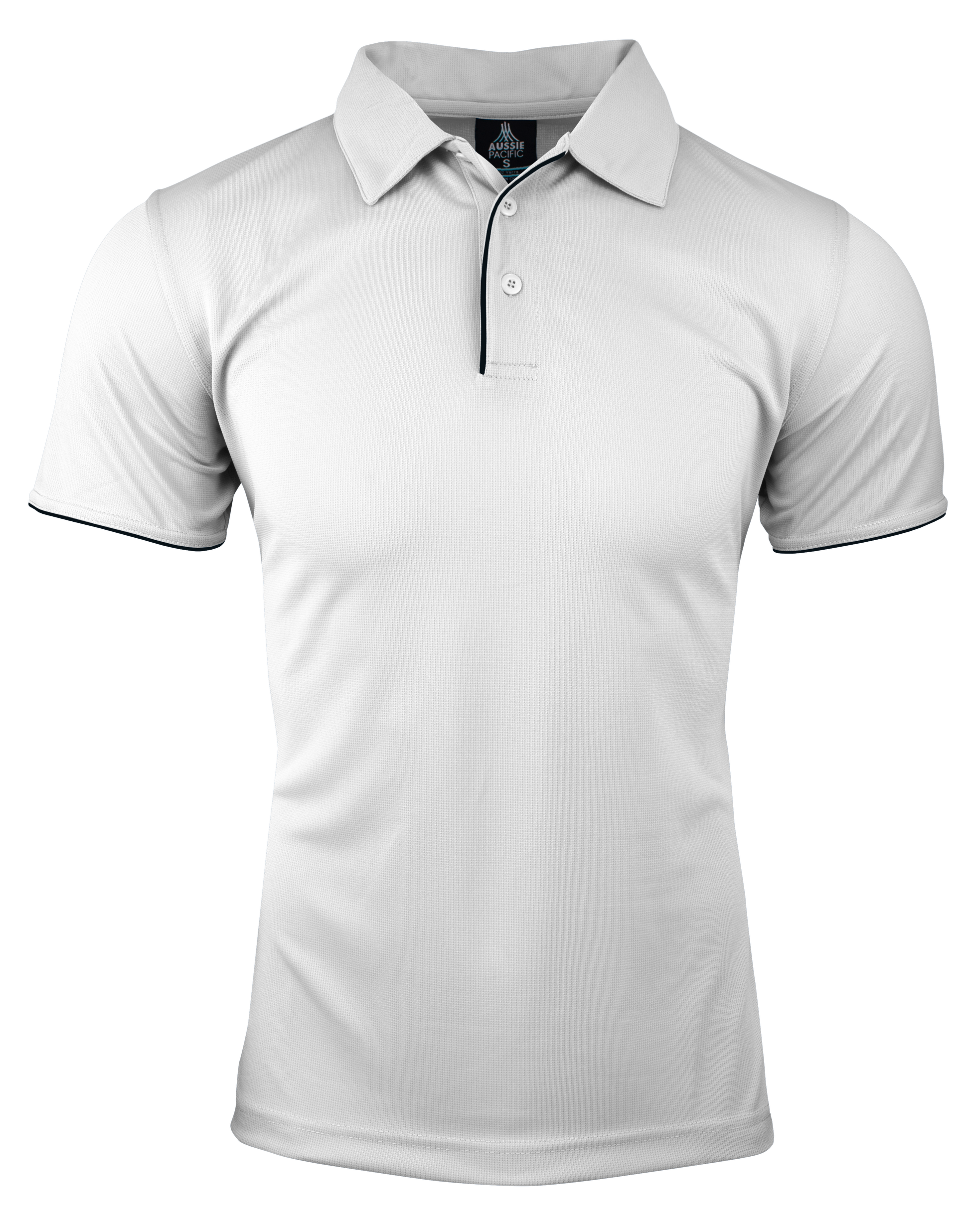 WHITE/NAVY - Yarra Mens Polos