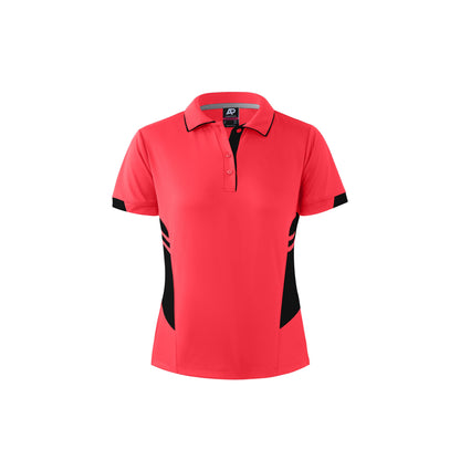 NEON PINK/BLACK - Tasman Lady Polos