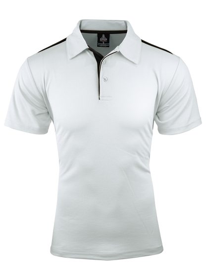 WHITE/BLACK - Paterson Mens Polos