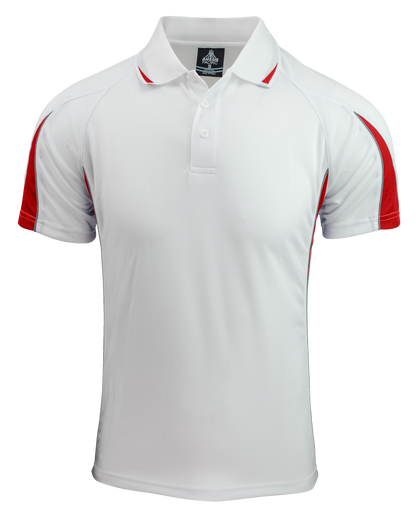WHITE/RED - Eureka Mens Polos