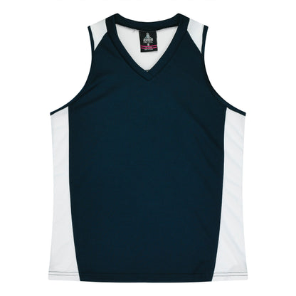 NAVY/WHITE - Premier Lady Singlets
