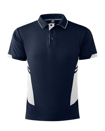 NAVY/WHITE - Tasman Mens Polos