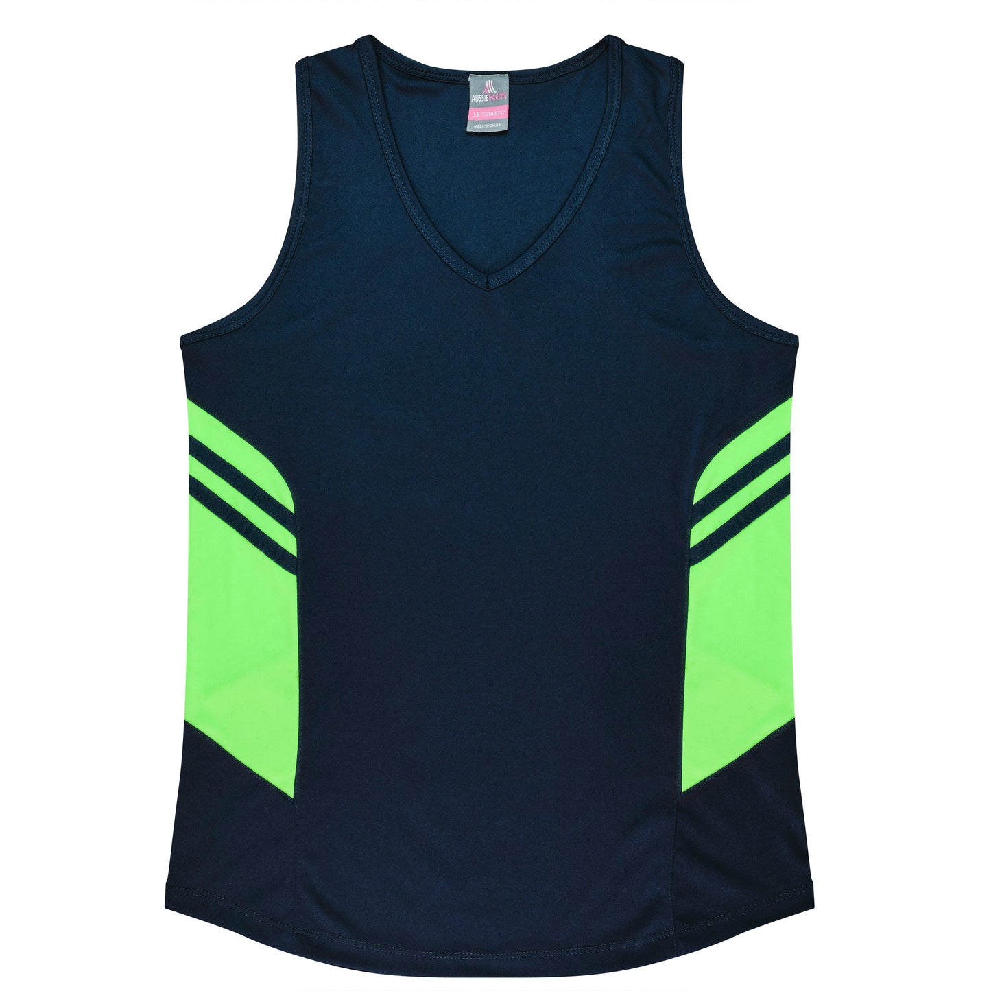 NAVY/NEON GREEN - Tasman Lady Singlets