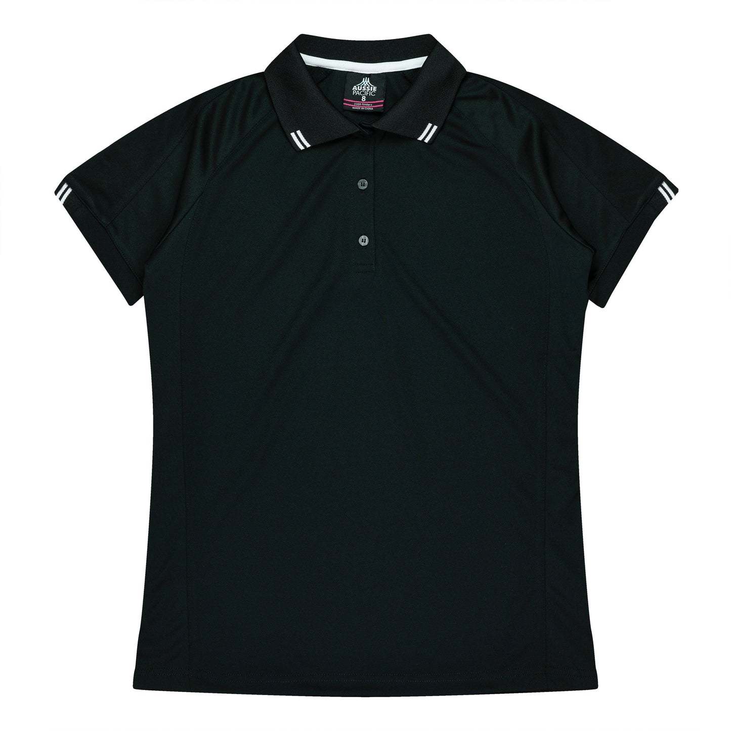 BLACK/WHITE - Flinders Lady Polos