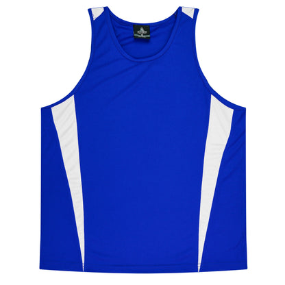 ROYAL/WHITE - Eureka Kids Singlets