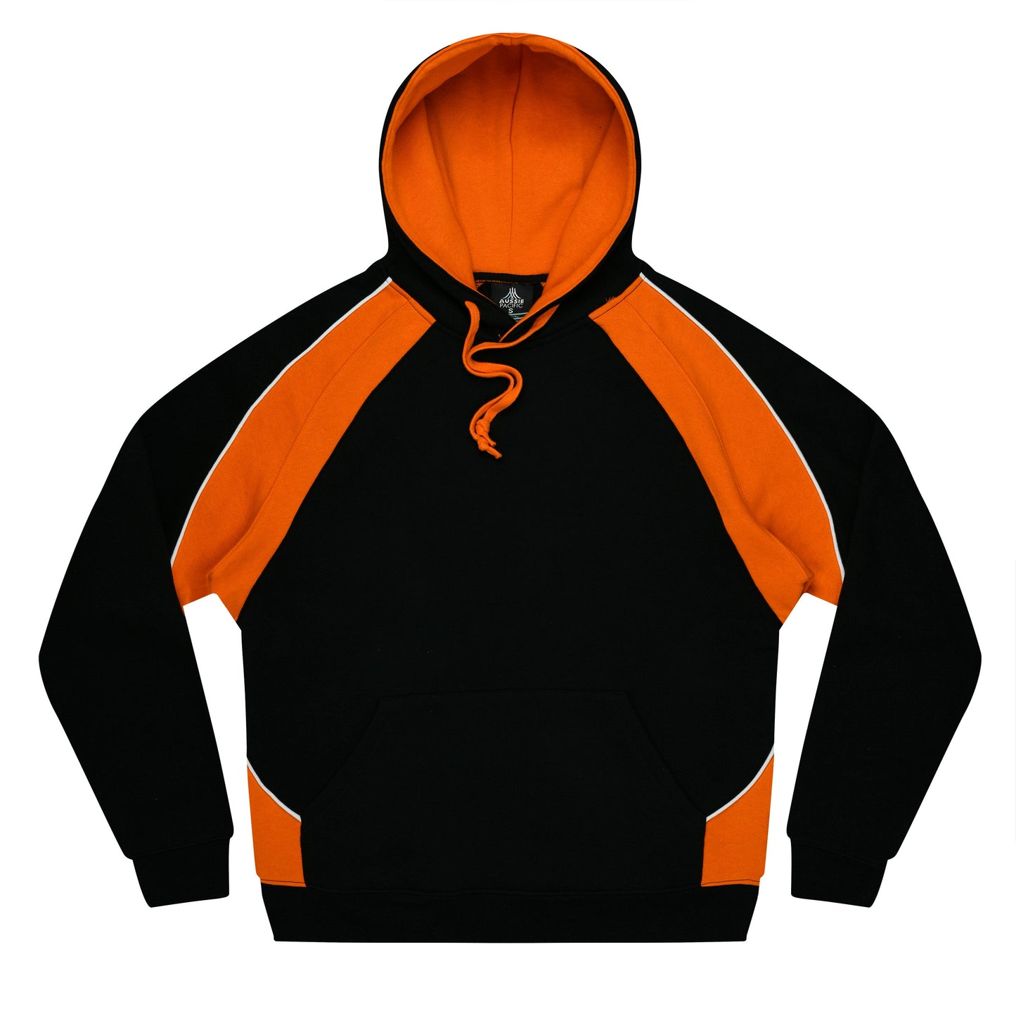 BLACK/ELECTRIC ORANGE/WHITE - Huxley Mens Hoodies