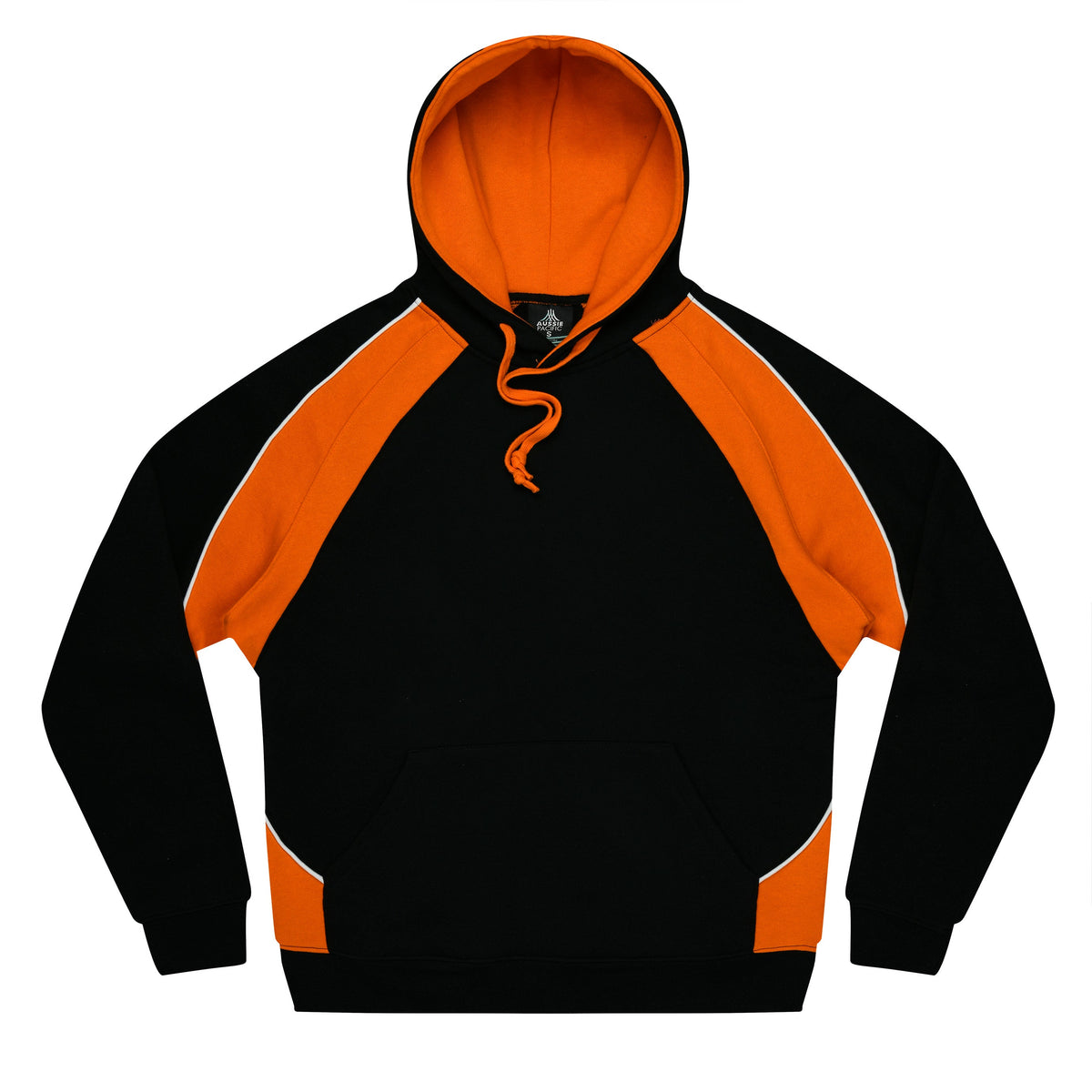 BLACK/ELECTRIC ORANGE/WHITE - Huxley Mens Hoodies
