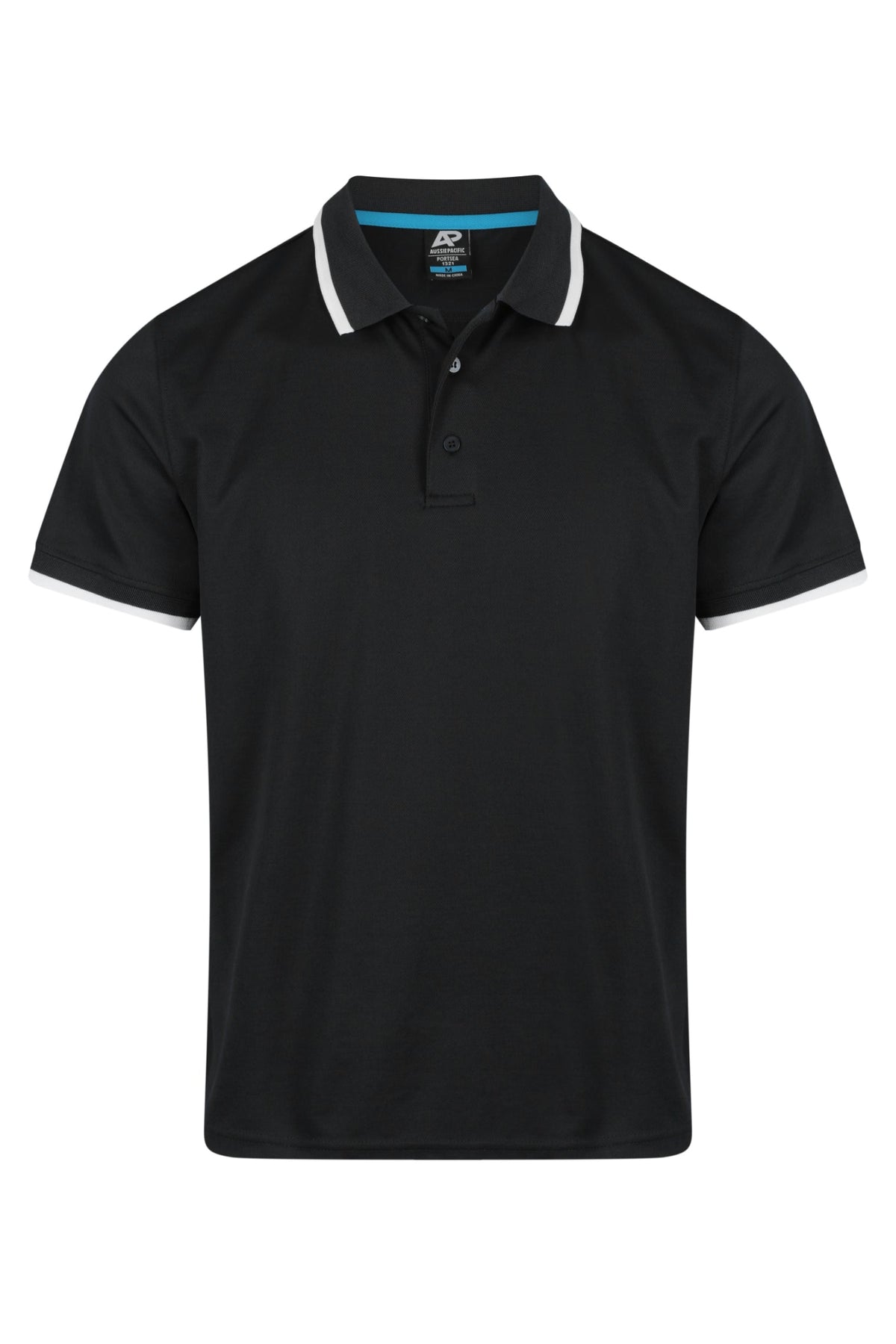 BLACK/WHITE - Portsea Mens Polos
