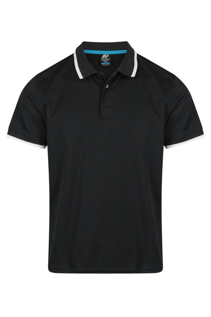 BLACK/WHITE - Portsea Mens Polos