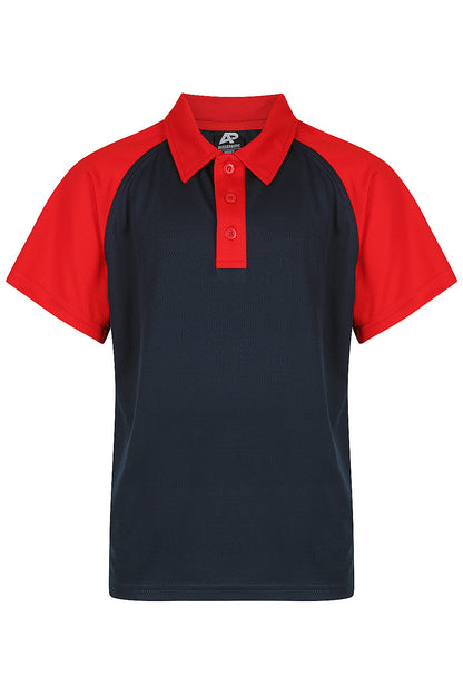 NAVY/RED - Manly Kids Polos