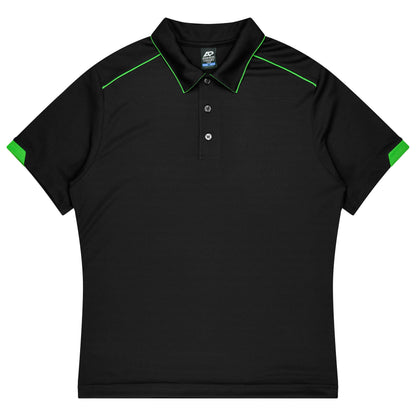 BLACK/KAWA GREEN - Currumbin Kids Polos
