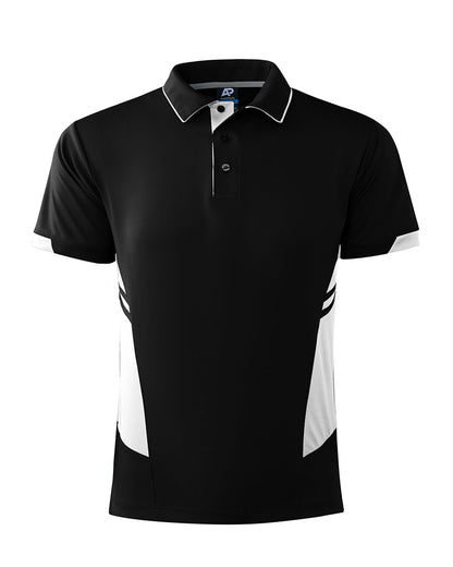 BLACK/WHITE - Tasman Mens Polos