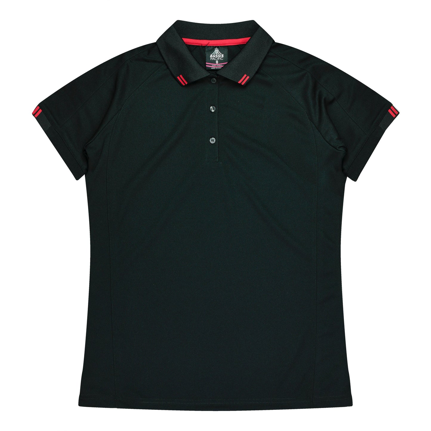 BLACK/RED - Flinders Lady Polos