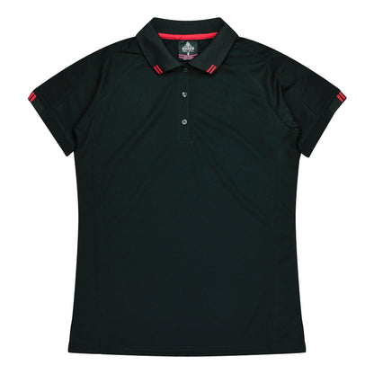 BLACK/RED - Flinders Lady Polos