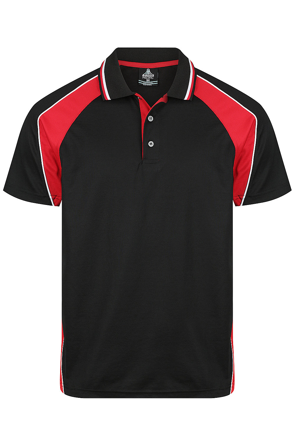 BLACK/RED/WHITE - Panorama Mens Polos