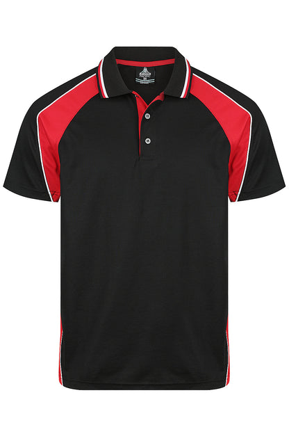 BLACK/RED/WHITE - Panorama Mens Polos