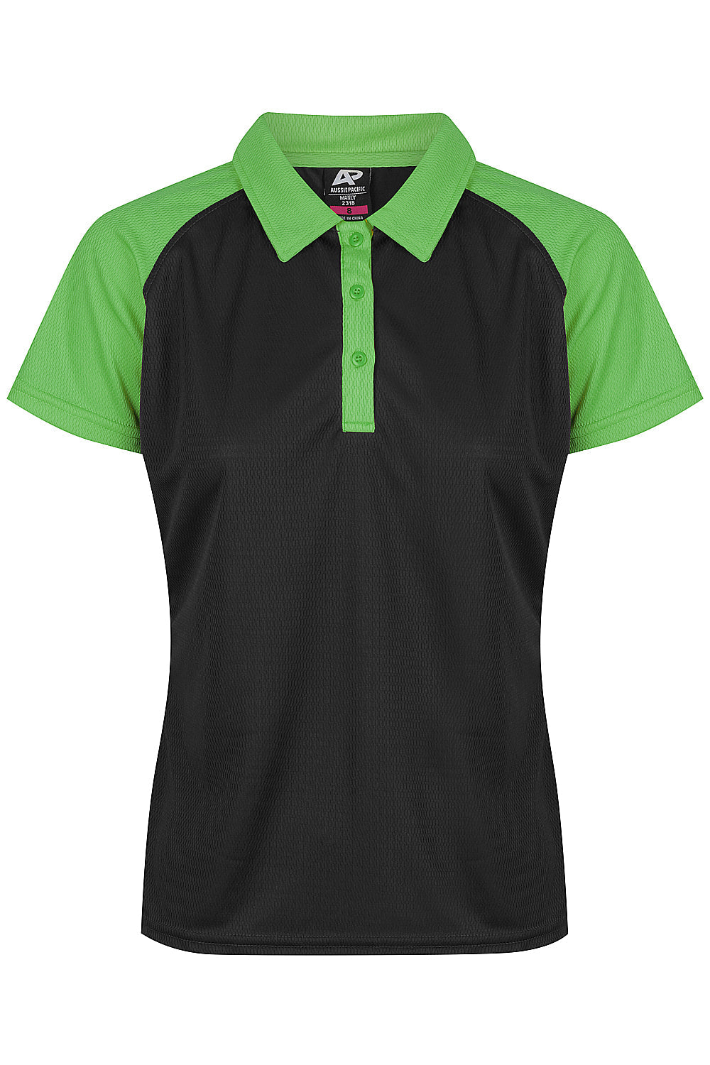 BLACK/KAWA GREEN - Manly Lady Polos