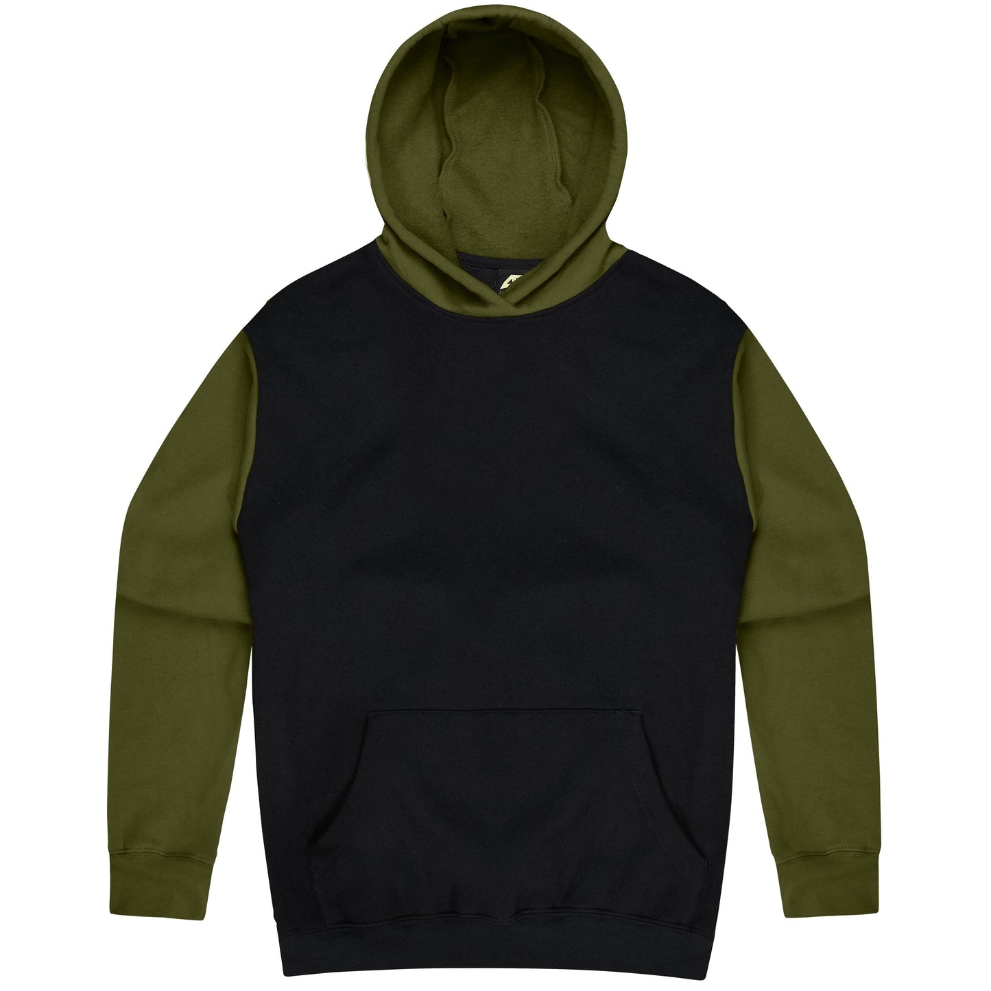 BLACK/MILITARY GREEN - Monash Mens Hoodies