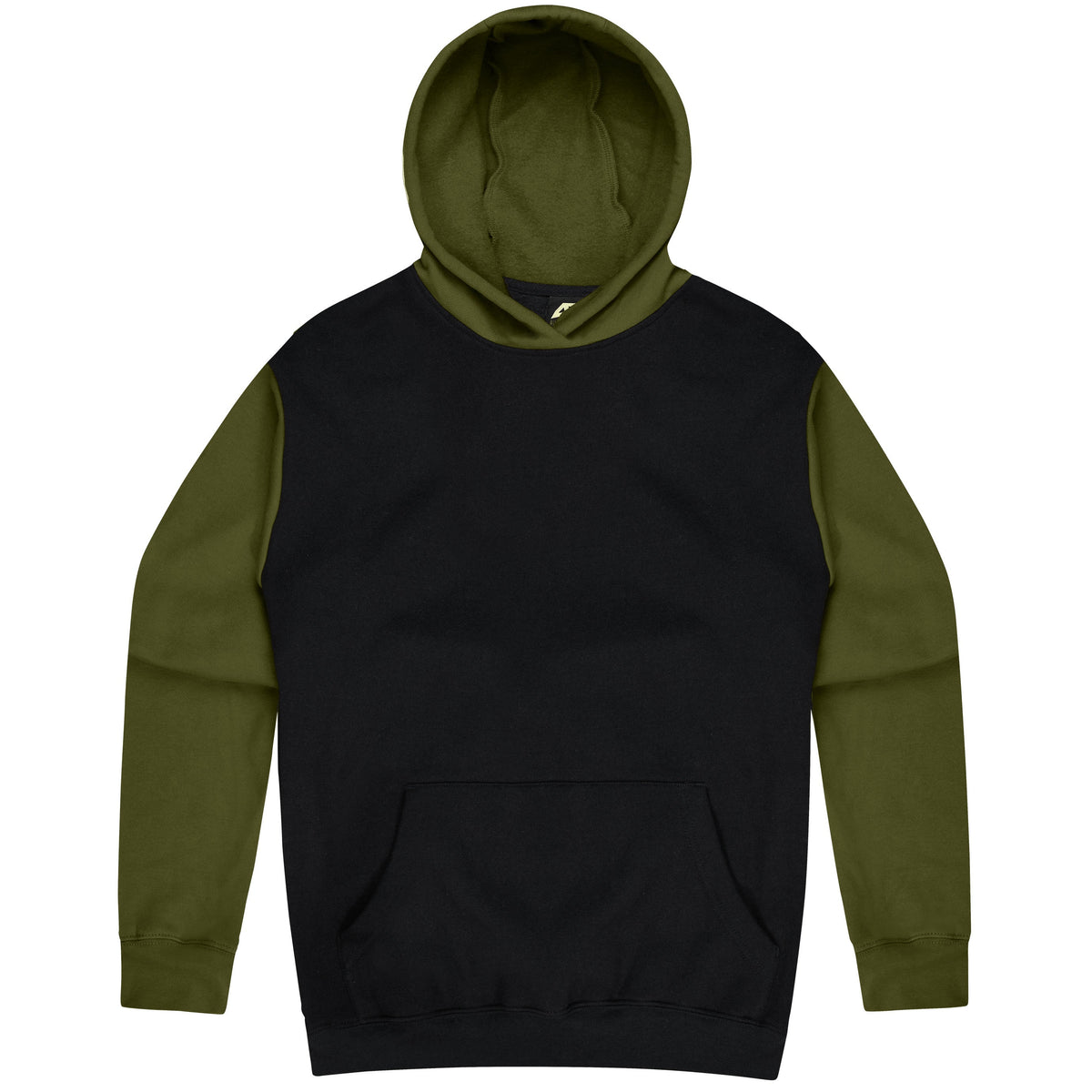 BLACK/MILITARY GREEN - Monash Mens Hoodies
