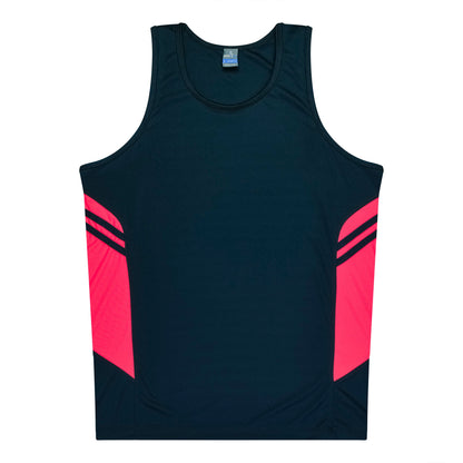 NAVY/NEON PINK - Tasman Kids Singlets