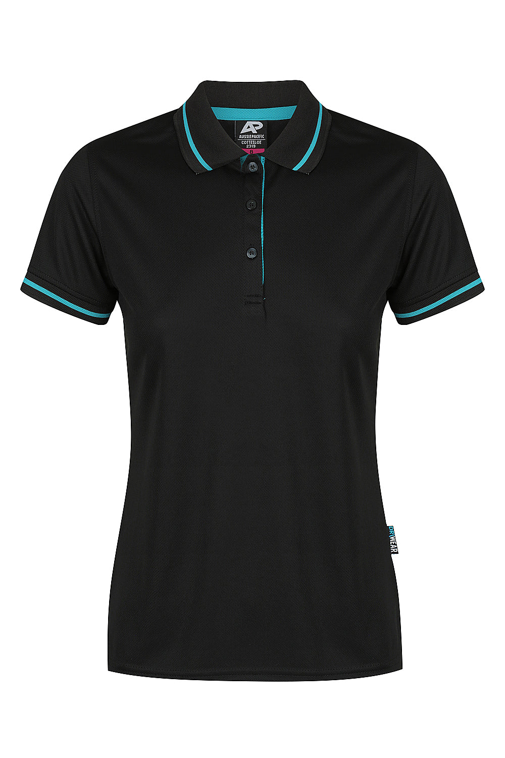 BLACK/TEAL - Cottesloe Lady Polos