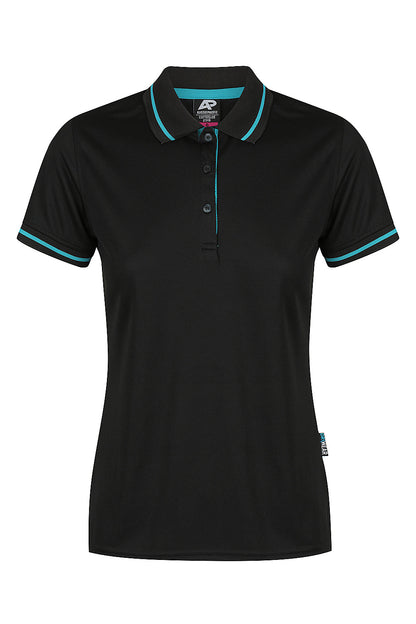 BLACK/TEAL - Cottesloe Lady Polos
